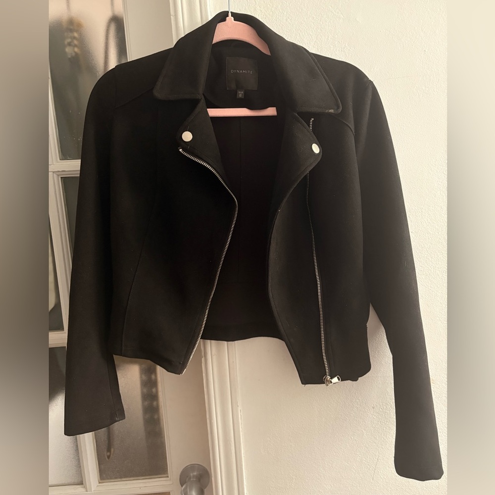 Dynamite Classic Black suede Jacket